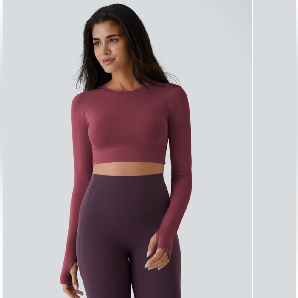 Halara Cropped Long Sleeve Yoga Top